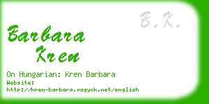 barbara kren business card